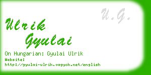 ulrik gyulai business card